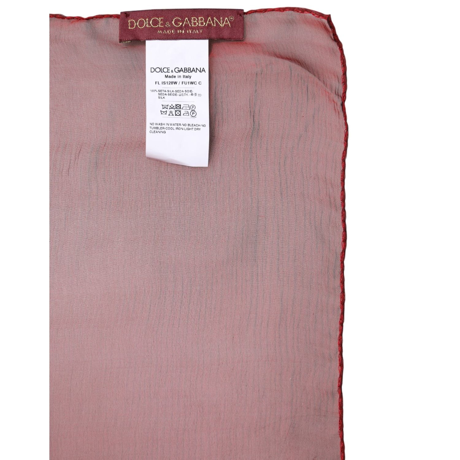 Dolce & Gabbana Red Silk Rectangle Women Wrap Shawl Scarf