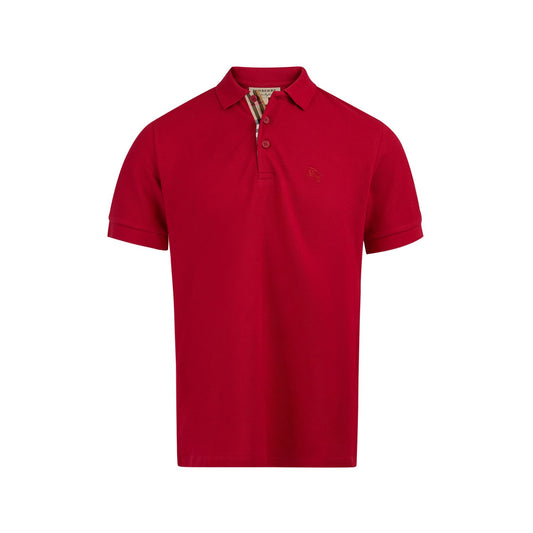 Burberry Red Cotton Collared Polo Shirt Burberry
