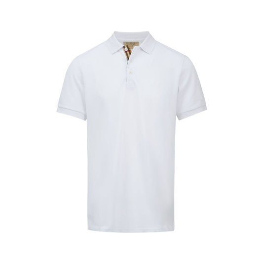 Burberry White Cotton Collared Polo Shirt Burberry