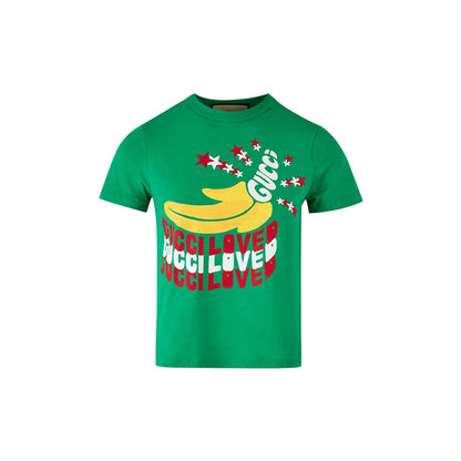 Gucci Green Cotton Logo T-Shirt Gucci