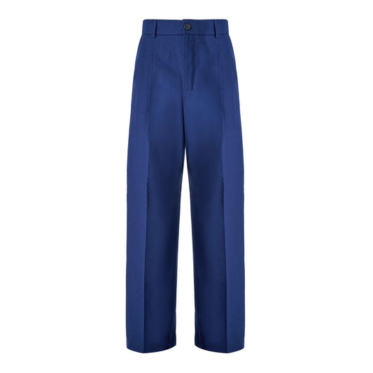 Gucci Blue Classic Cotton Pants Gucci