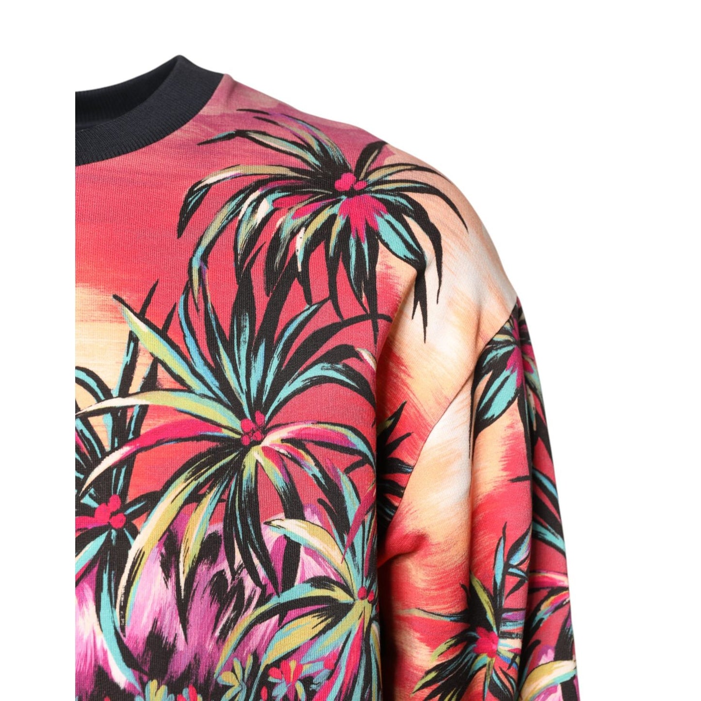 Dolce & Gabbana Multicolor Print Crew Neck Pullover Sweater