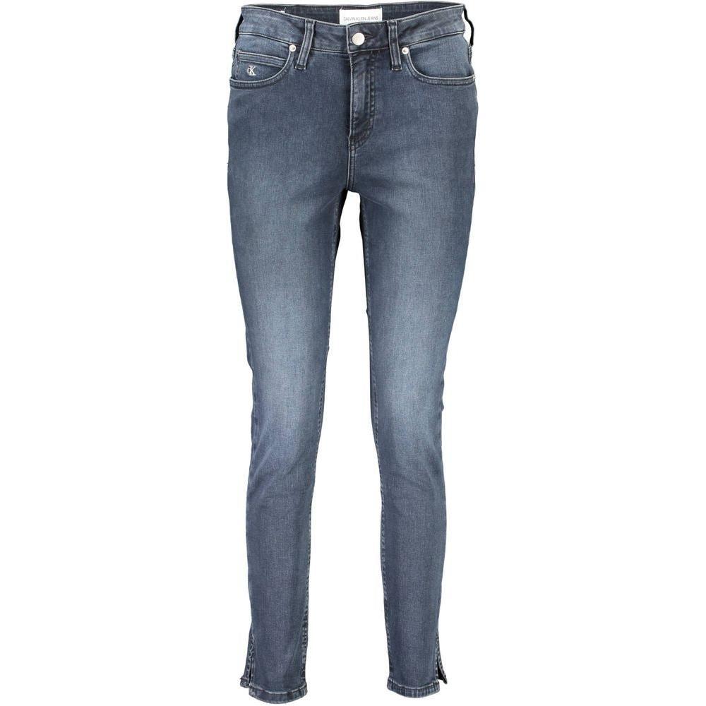 Calvin Klein Blu Cotton Women Skinny Jean