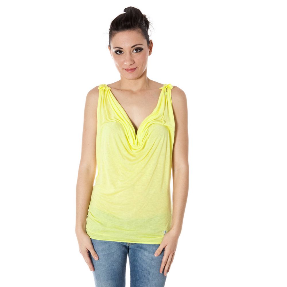 Zuelements Yellow Viscosa Women T-Shirt