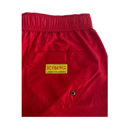 Iceberg Red Polyester Men Swim Short Iceberg