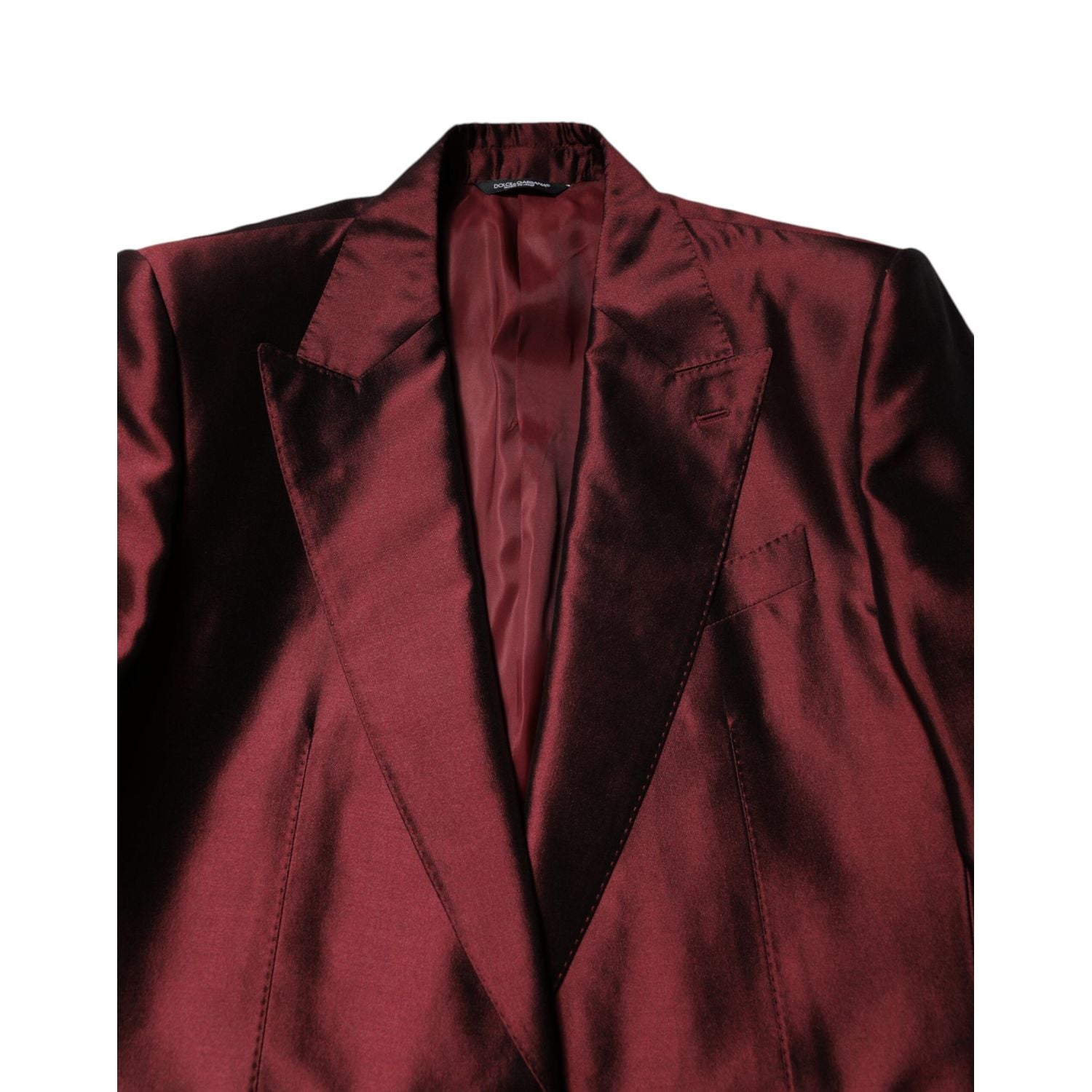 Dolce & Gabbana Bordeaux Silk 2 Piece Single Breasted Suit