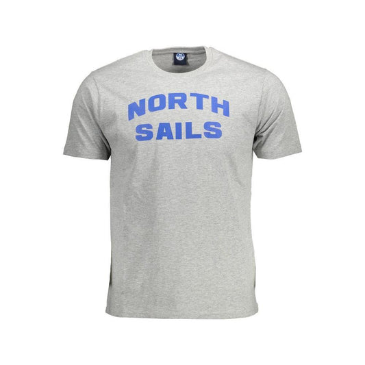 North Sails Grigio Cotton Men T-Shirt