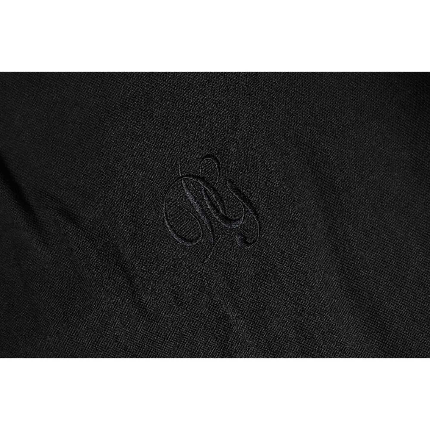 Dolce & Gabbana Black Cotton DG Logo Men Sweatshirt Sweater