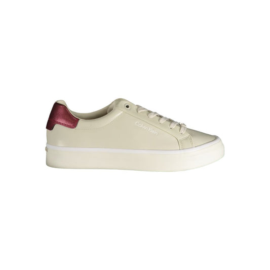 Calvin Klein Beige Polyester Low Top Sneakers Calvin Klein