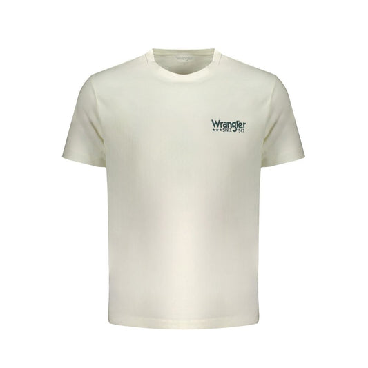 Wrangler Bianco Cotton Men T-Shirt