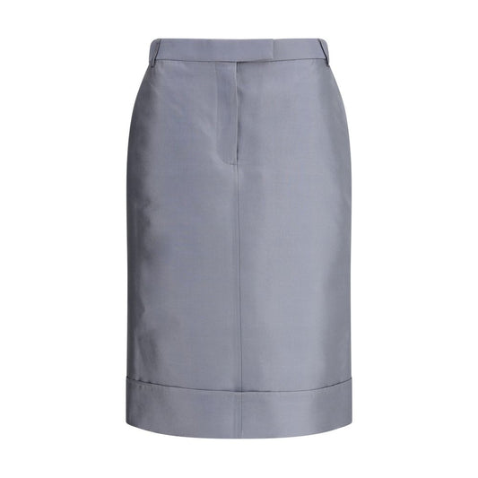 Thom Browne Gray Wool Midi Skirt