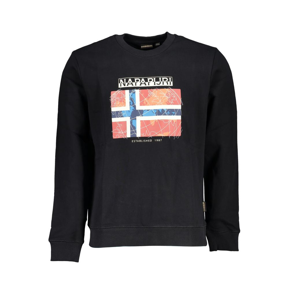 Napapijri Black Cotton Sweatshirt Napapijri