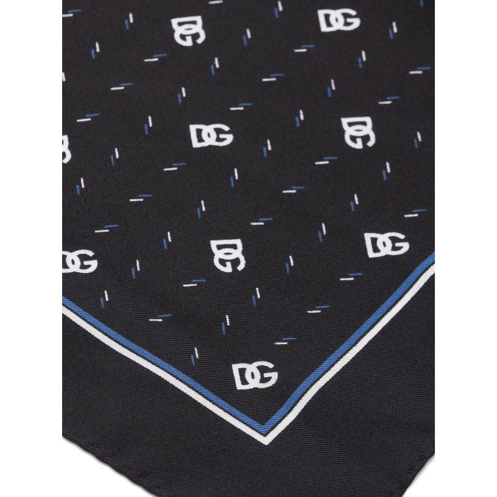 Dolce & Gabbana Black Silk Pocket Square