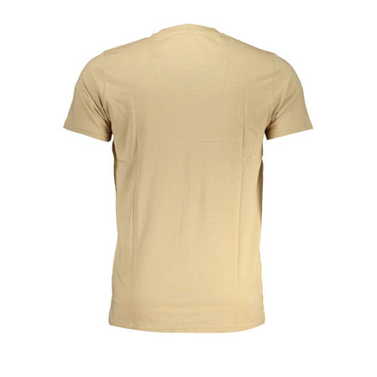 Cavalli Class Beige Cotton T-Shirt Cavalli Class