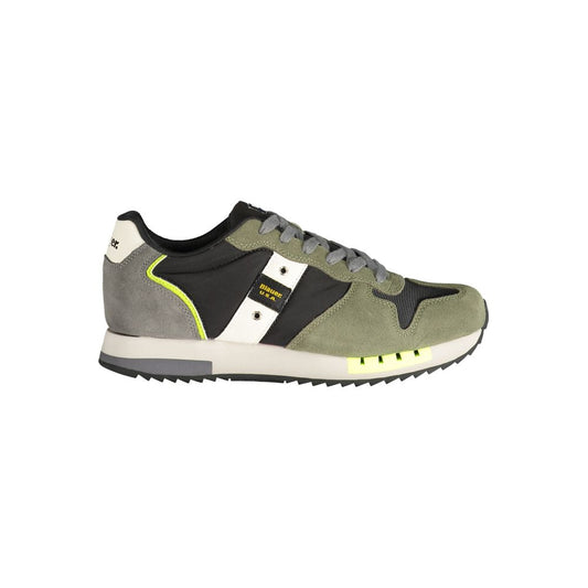 Blauer Green Polyester Athletic Sneakers Blauer