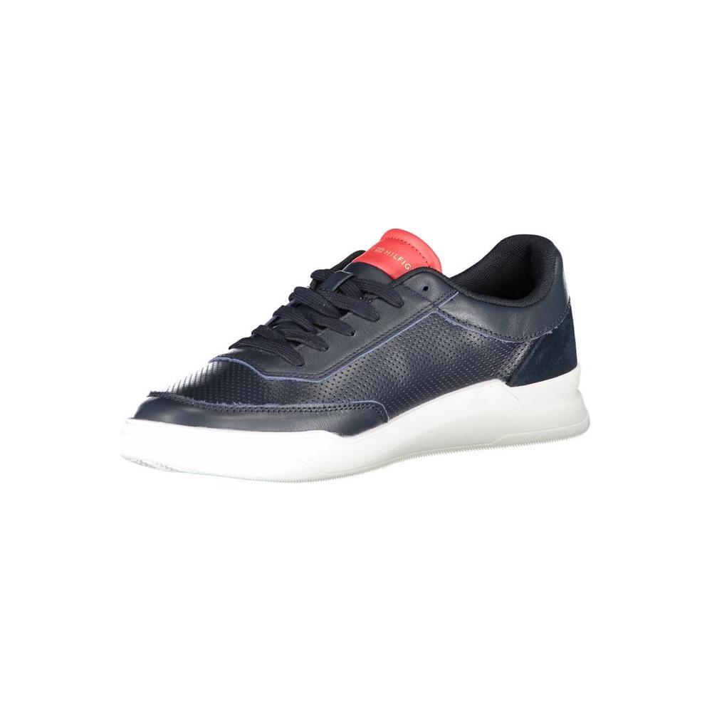 Tommy Hilfiger Blue Leather Men Sneaker