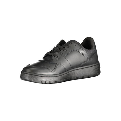 Tommy Hilfiger Black Leather Women Sneaker