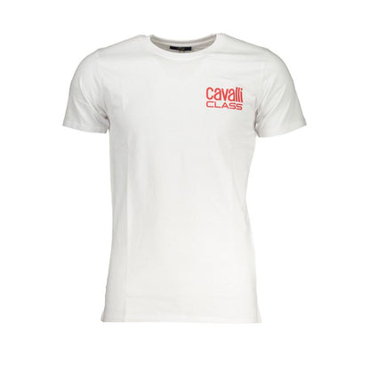 Cavalli Class White Cotton Men's T-Shirt