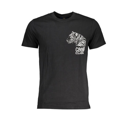 Cavalli Class Black Cotton Mens T-Shirt