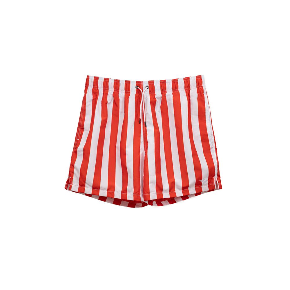 Emporio Armani Red Polyester Swim Shorts