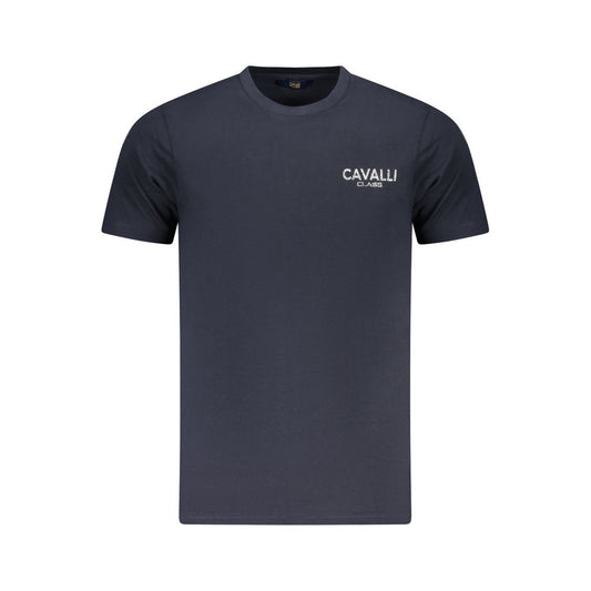 Cavalli Class Blu Cotton Men T-Shirt