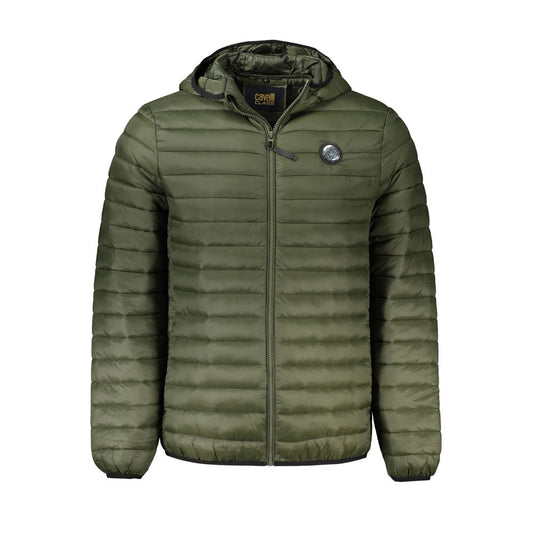 Cavalli Class Green Polyamide Full-Length Jacket Cavalli Class
