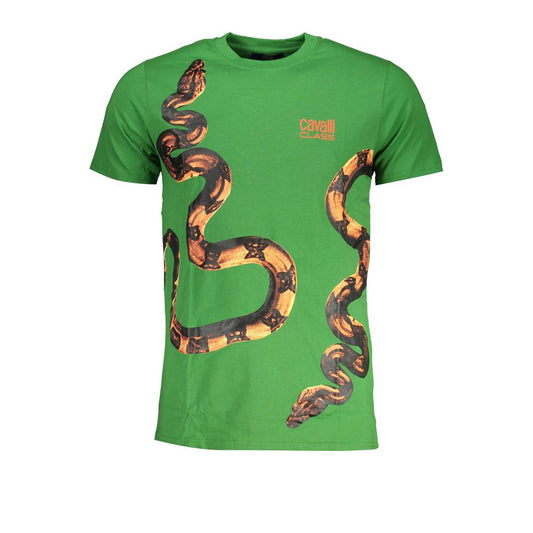 Cavalli Class "Verde Cotton Men T-Shirt"