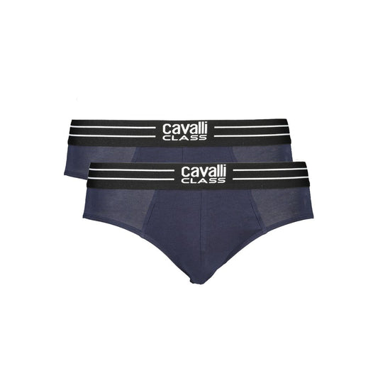 Cavalli Class Blue Cotton Briefs Cavalli Class