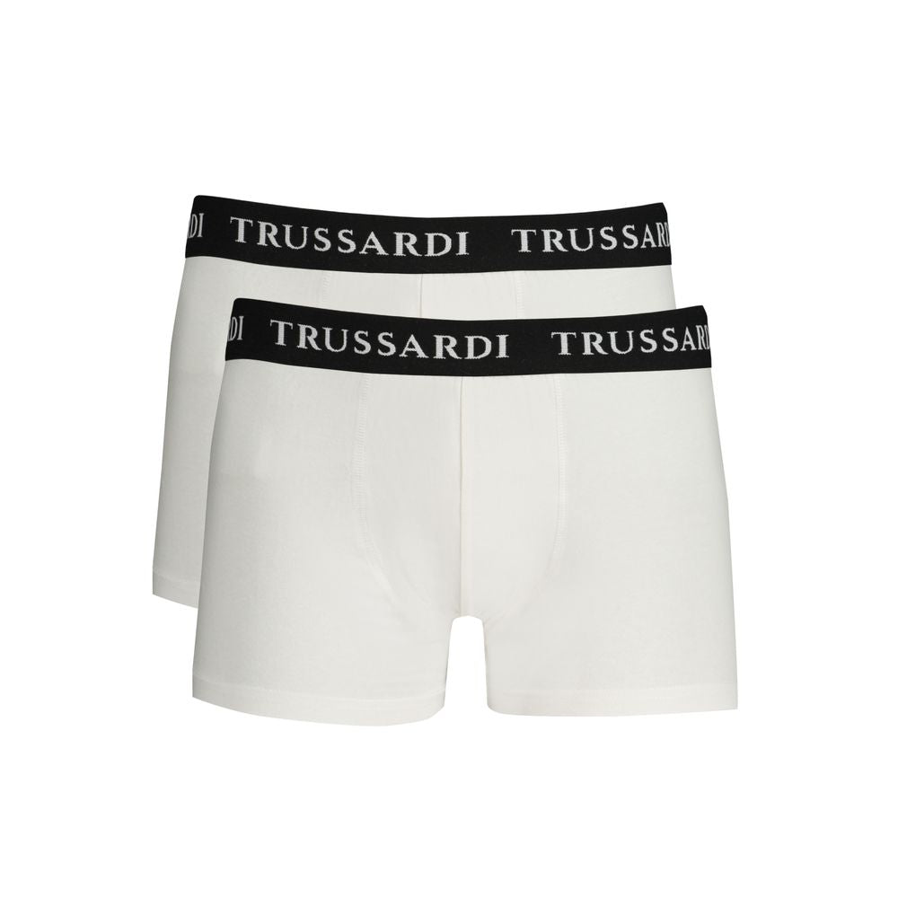 Trussardi White Cotton Boxers Trussardi