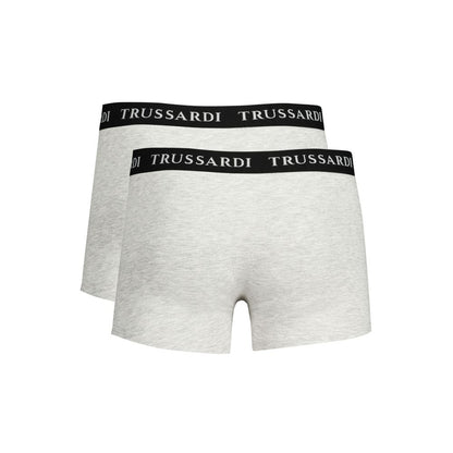 Trussardi Gray Cotton Boxers Trussardi