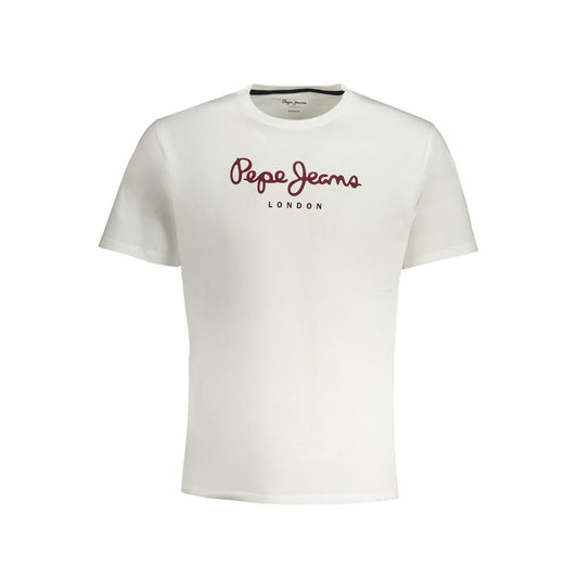 Pepe Jeans Bianco Cotton Men T-Shirt