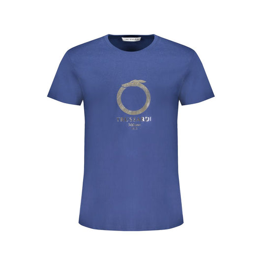 Trussardi Blue Cotton Men T-Shirt