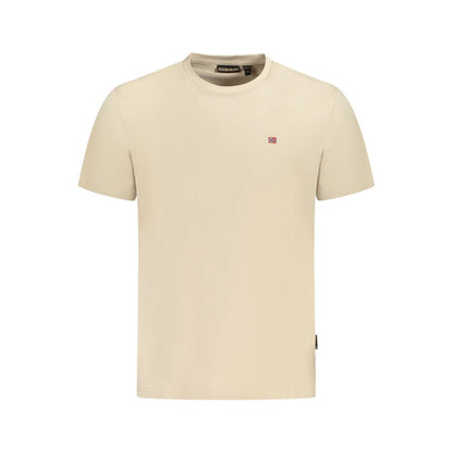 Napapijri Beige Cotton Mens T-Shirt