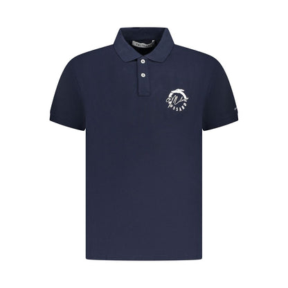 Trussardi Blu Cotton Men Polo