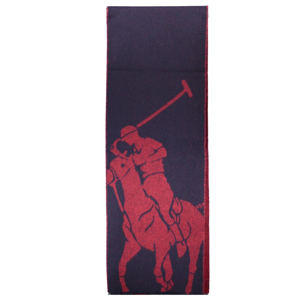 Ralph Lauren Blue Wool Men Scarf