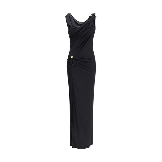 Versace Black Viscose Casual Dress Versace