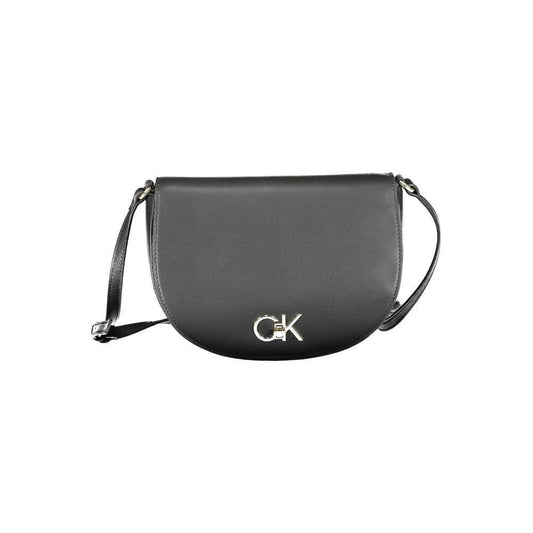 Calvin Klein Black Polyurethane Women Shoulder Bag