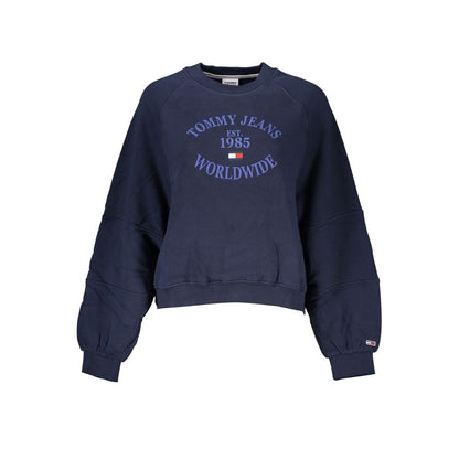 Tommy Hilfiger Blue Cotton Women Sweatshirt
