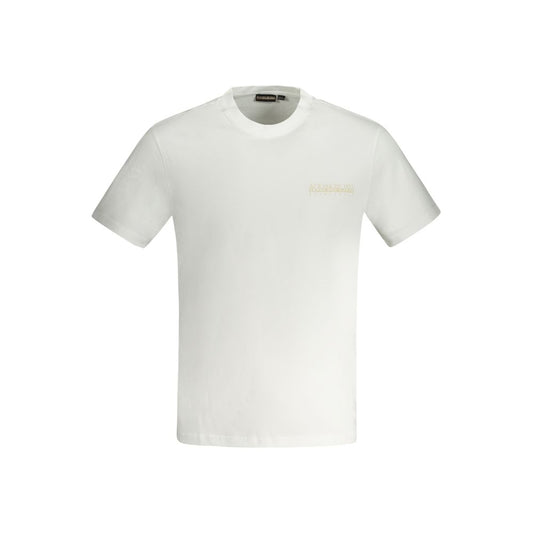 Napapijri White Cotton T-Shirt Napapijri
