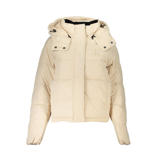 Calvin Klein Beige Polyester Shell Jacket Calvin Klein