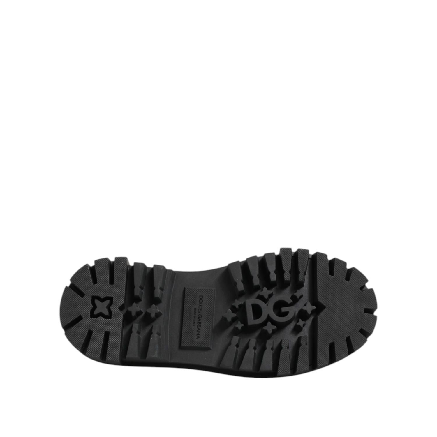 Dolce & Gabbana Black Patent Leather Trekking Derby Shoes