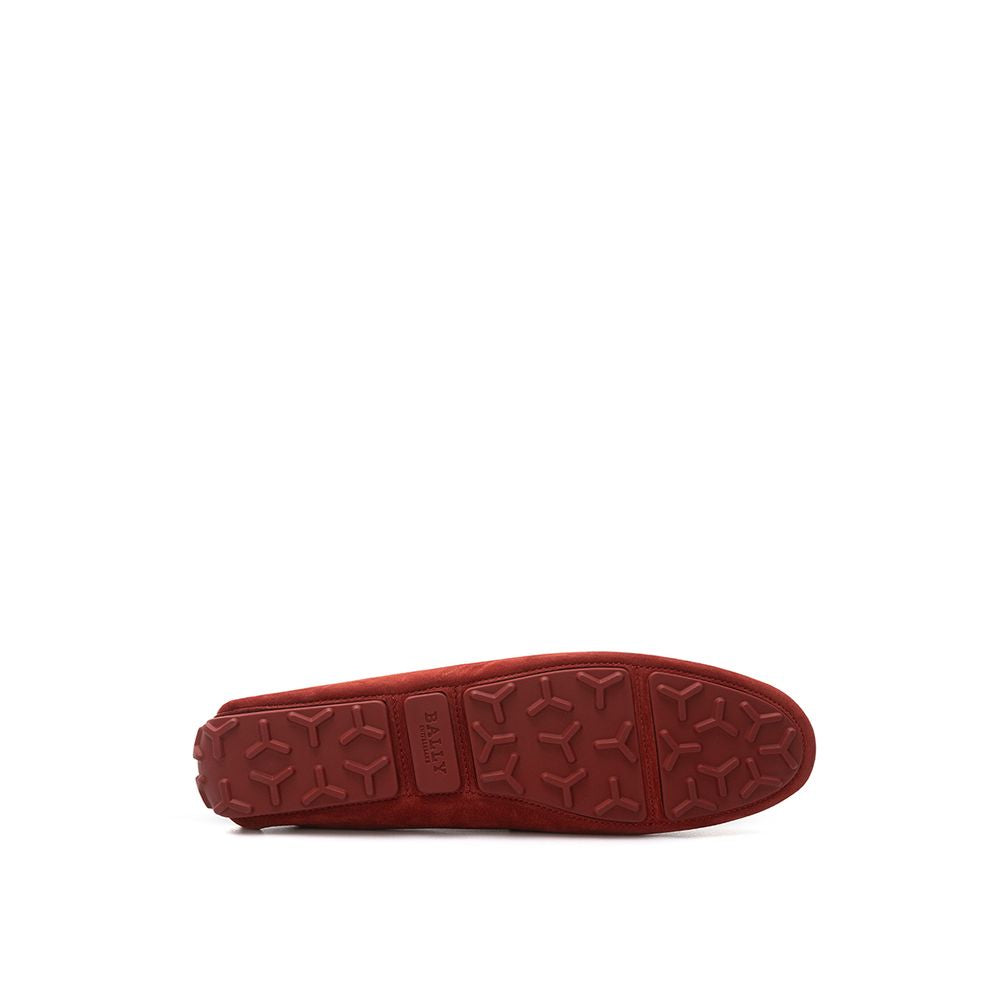 Bally Bordeaux Leather Moccassin Bally