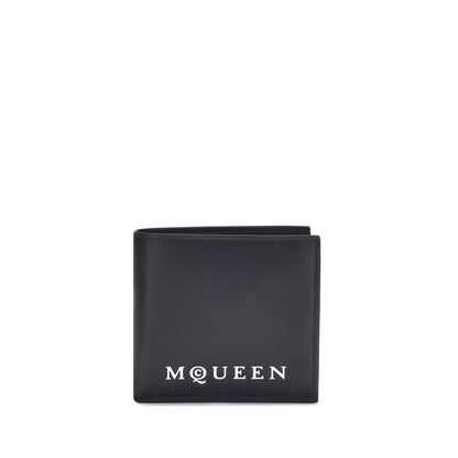 Alexander McQueen Black Calf Leather Bos Taurus Wallet