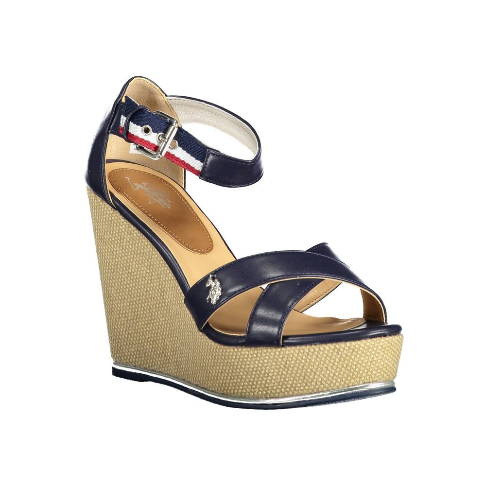 U.S. POLO ASSN. Blue Cotton Women Sandal