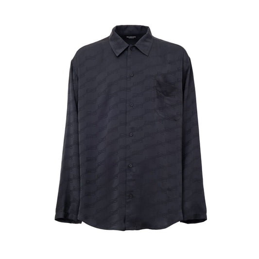 Balenciaga Gray Viscose Dress Shirt