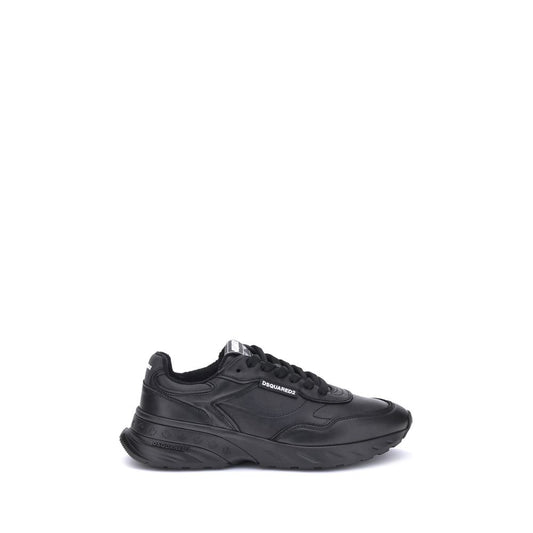 Dsquared² Black Calf Leather Bos Taurus Athletic Sneakers Dsquared²