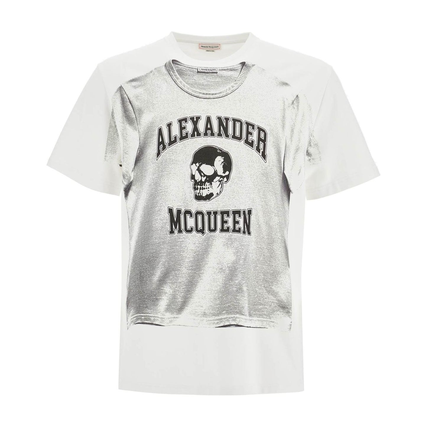 Alexander Mcqueen printed compact cotton t-shirt Topwear Alexander Mcqueen