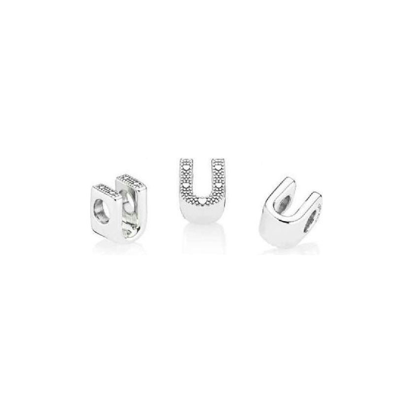 PANDORA CHARMS Mod. LETTER T SILVER Charms & Pendants PANDORA