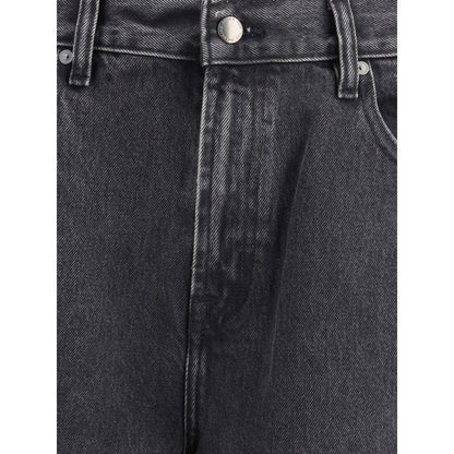 7FOR Black Cotton Bermuda Shorts