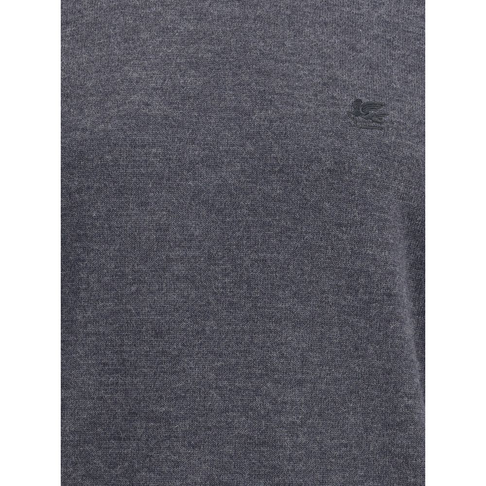 Etro Gray Wool Turtleneck Etro